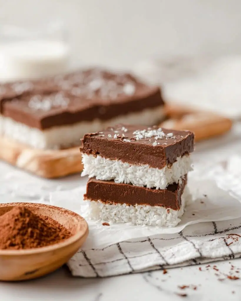 No Bake Coconut Fudge Bars Recipe