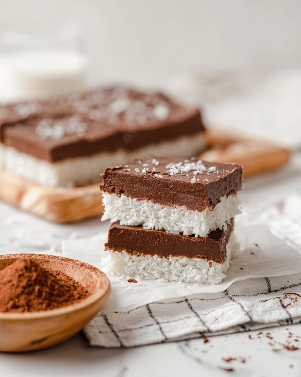 No Bake Coconut Fudge Bars Recipe