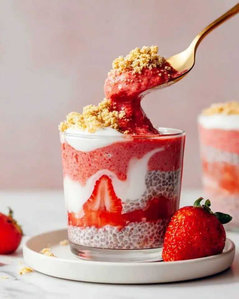 Strawberries & Cream Chia Pudding Recipe