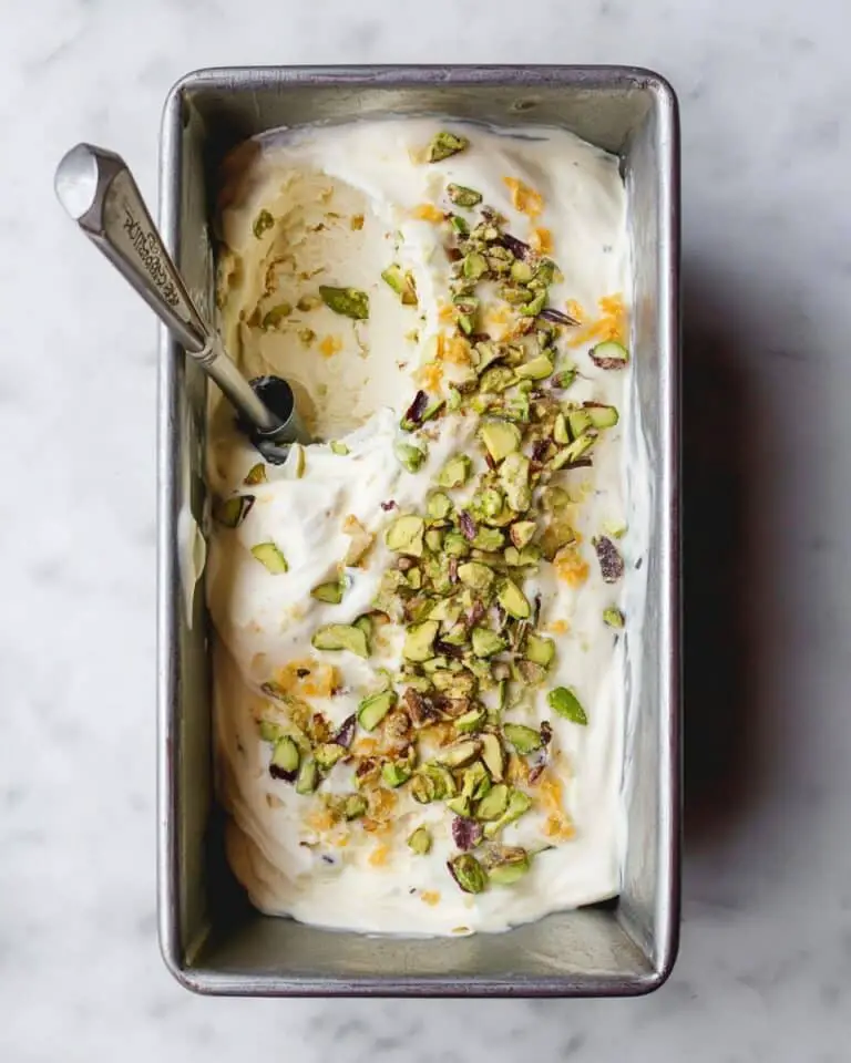 Ricotta Ice Cream with Pistachios and Candied Citrus Recipe