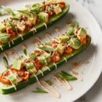 Salmon Cucumber Sushi Boats Recipe