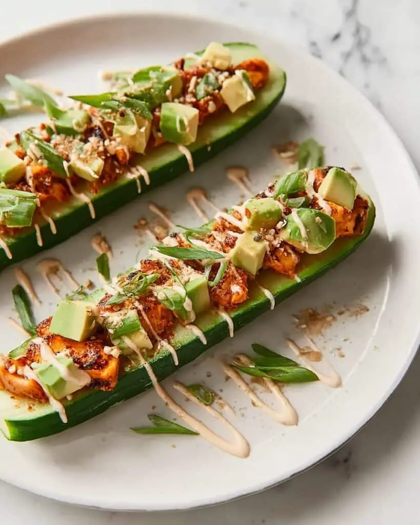 Salmon Cucumber Sushi Boats Recipe
