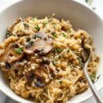 Cauliflower Risotto with Mushrooms and Parmesan Recipe