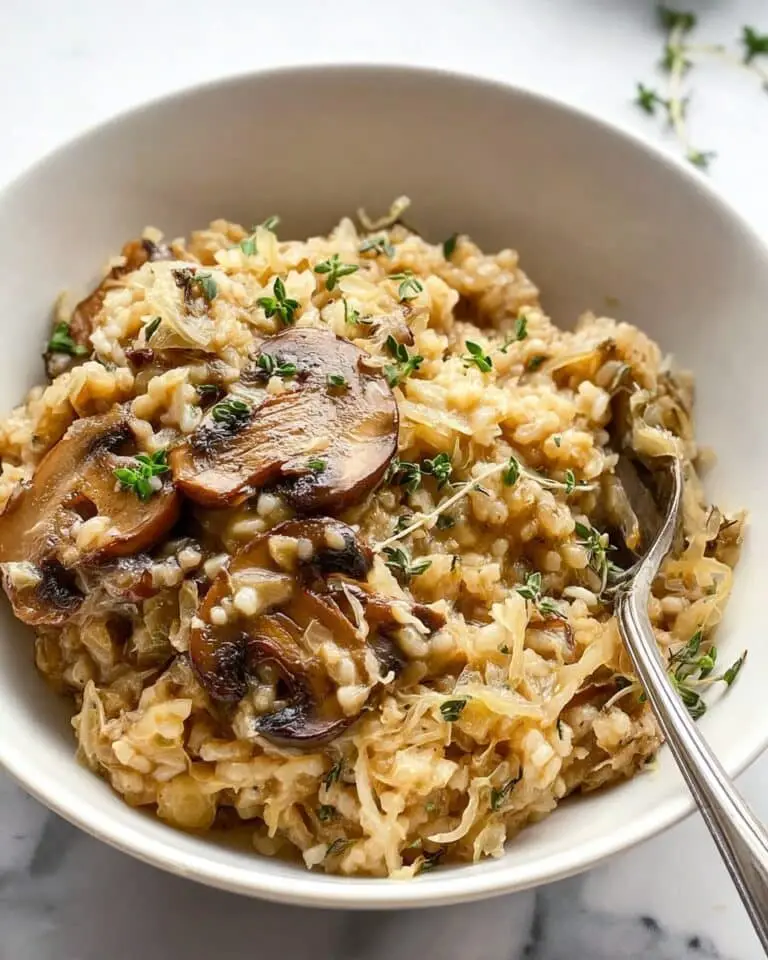 Cauliflower Risotto with Mushrooms and Parmesan Recipe