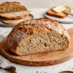 No Knead Honey Oat Artisan Bread Recipe