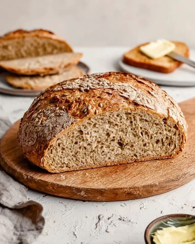 No Knead Honey Oat Artisan Bread Recipe