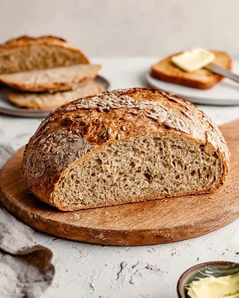 No Knead Honey Oat Artisan Bread Recipe