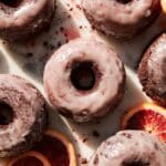Dark Chocolate Donuts with Blood Orange Glaze Recipe