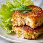 Salmon Cakes with Chive and Garlic Yogurt Sauce Recipe