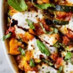 Caprese Chicken with Zucchini and Tomatoes Skillet Recipe