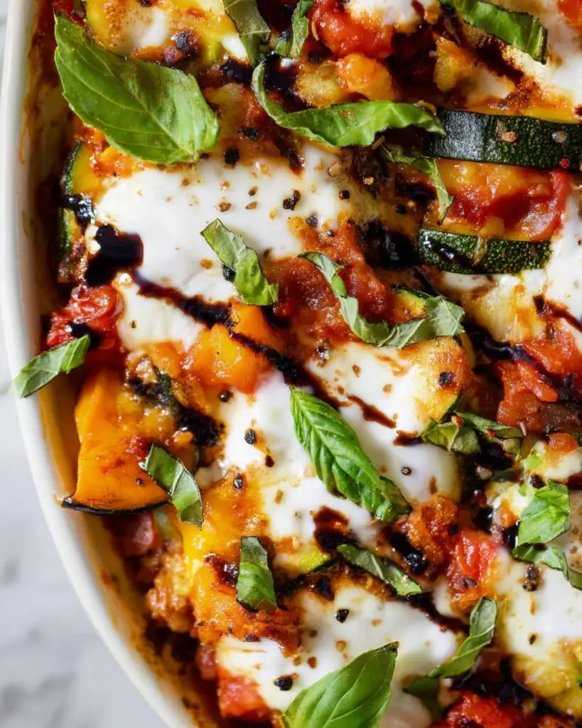 Caprese Chicken with Zucchini and Tomatoes Skillet Recipe