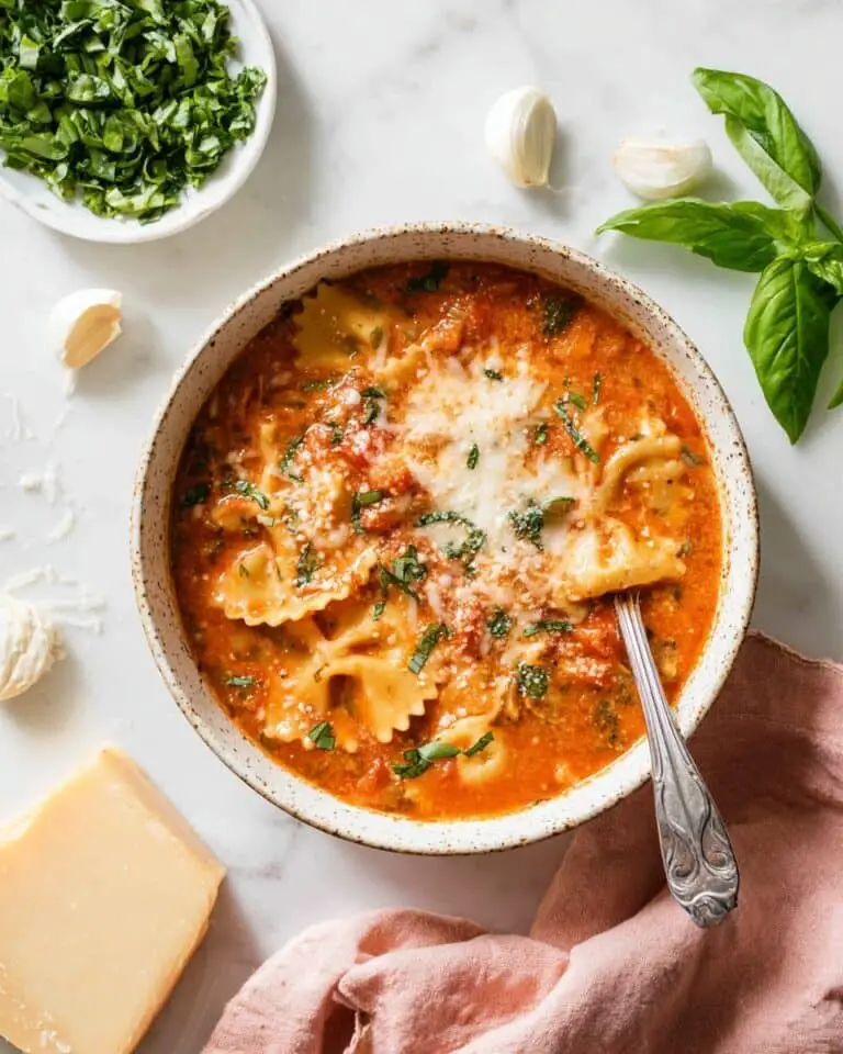 Easy Creamy Lasagna Soup Recipe