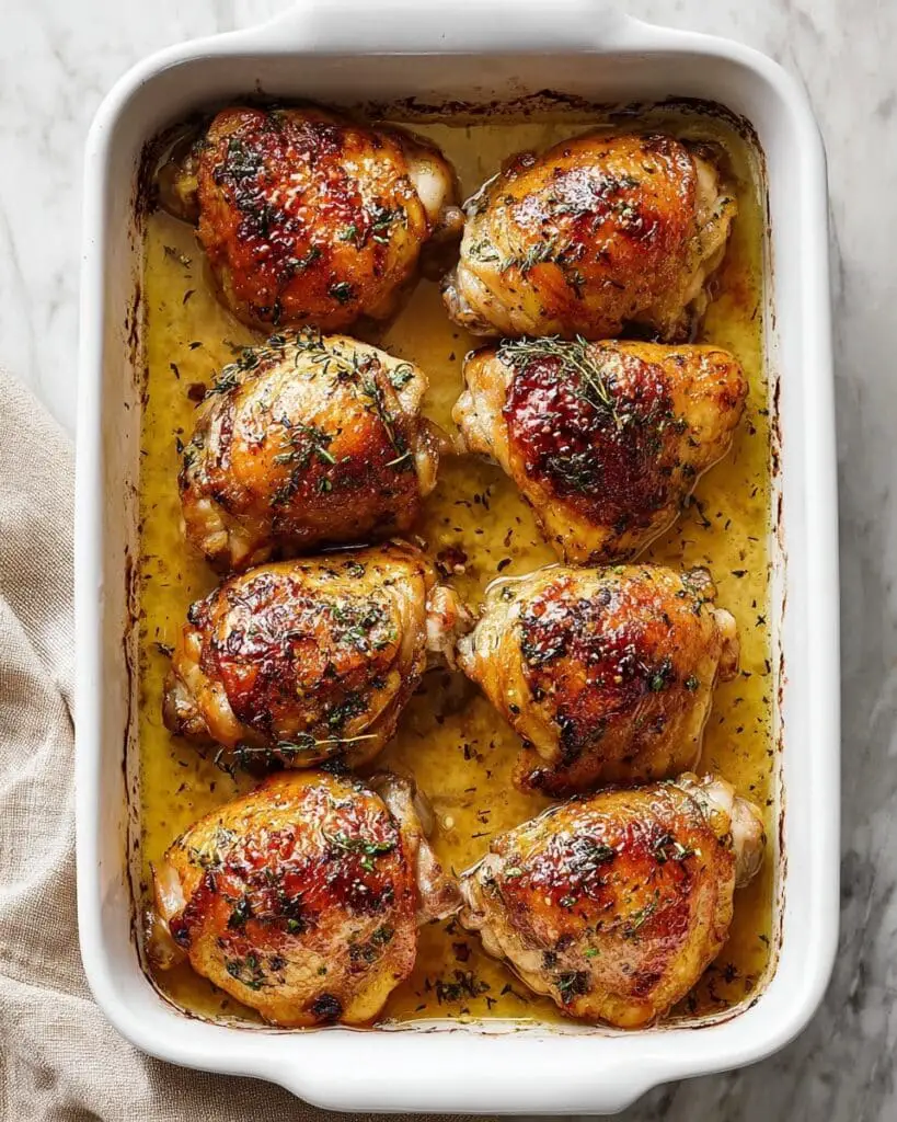 Honey Mustard Baked Chicken Thighs Recipe