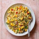 Sweet Corn and Peach Salad with Lime and Cilantro Recipe