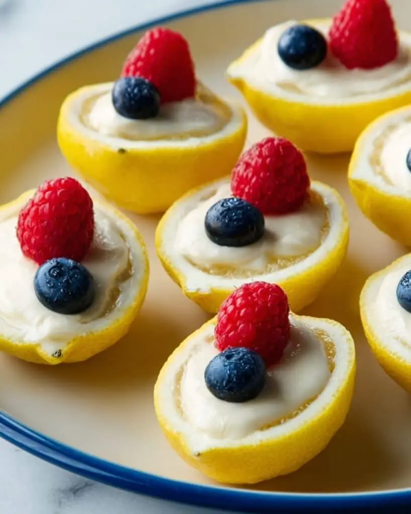 Lemon Posset with Fresh Berries and Mint Recipe