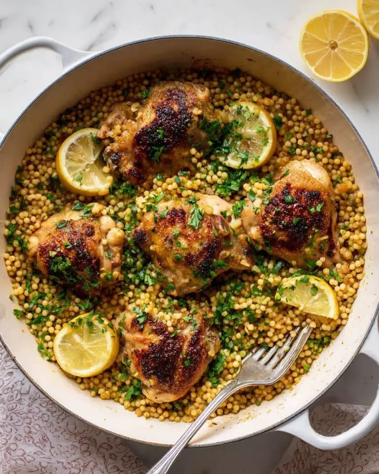 One Pan Lemon Chicken and Couscous Recipe