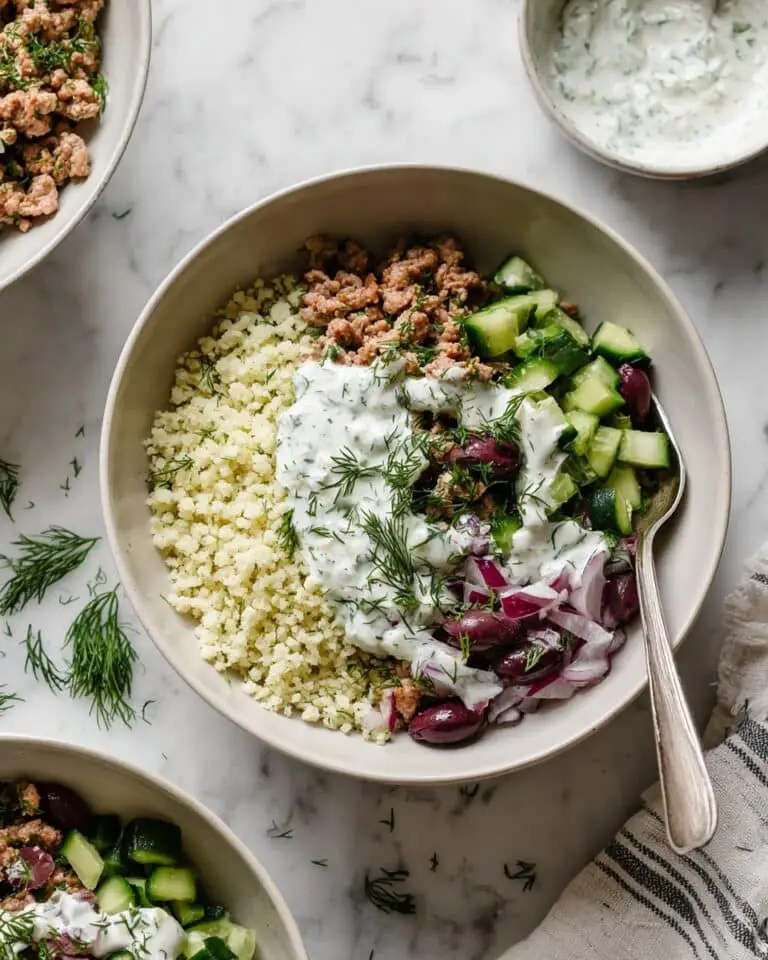 Healthy Greek Ground Chicken Bowls Recipe