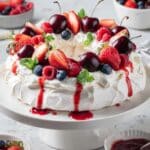 Pavlova Wreath with Mascarpone Whipped Cream and Fresh Berries Recipe