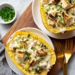 Chicken Alfredo Stuffed Spaghetti Squash Recipe