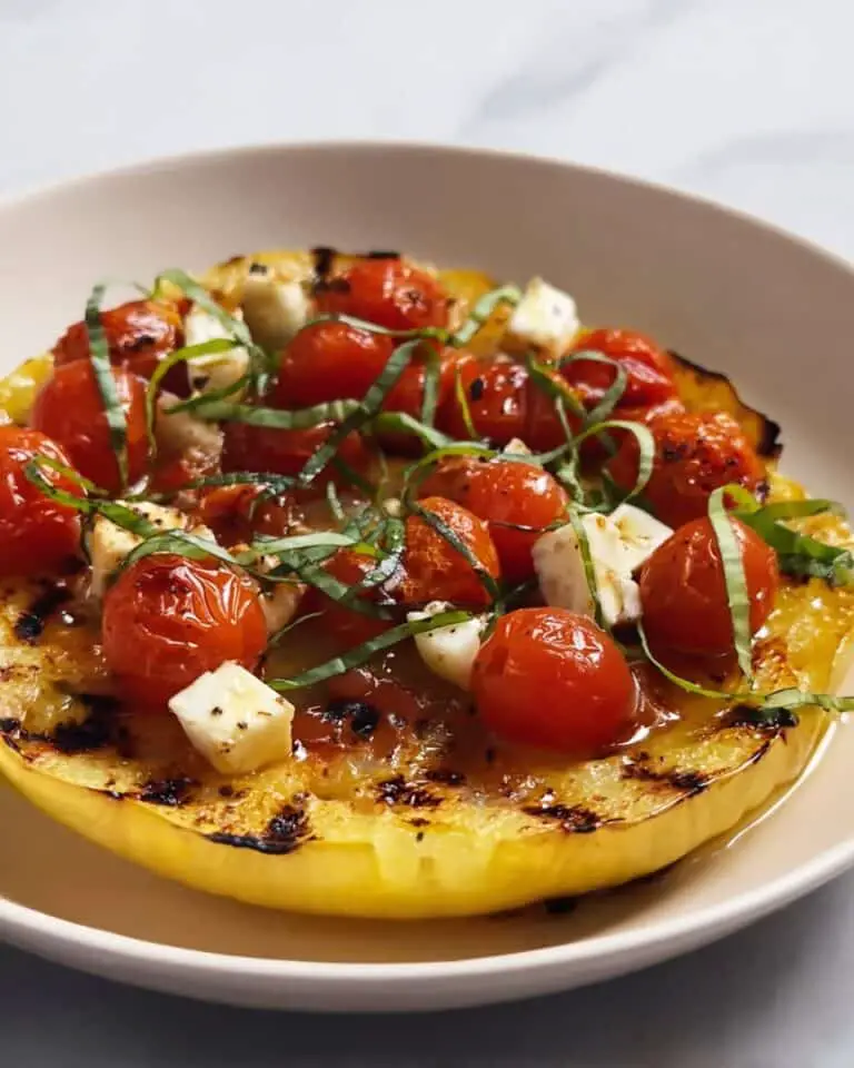 Spaghetti Squash Nests with Feta, Tomatoes & Balsamic Drizzle Recipe