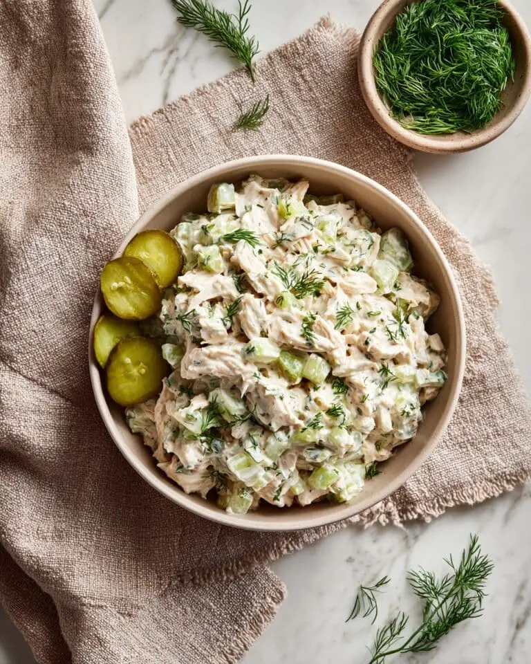 High-Protein Dill Pickle Chicken Salad Recipe