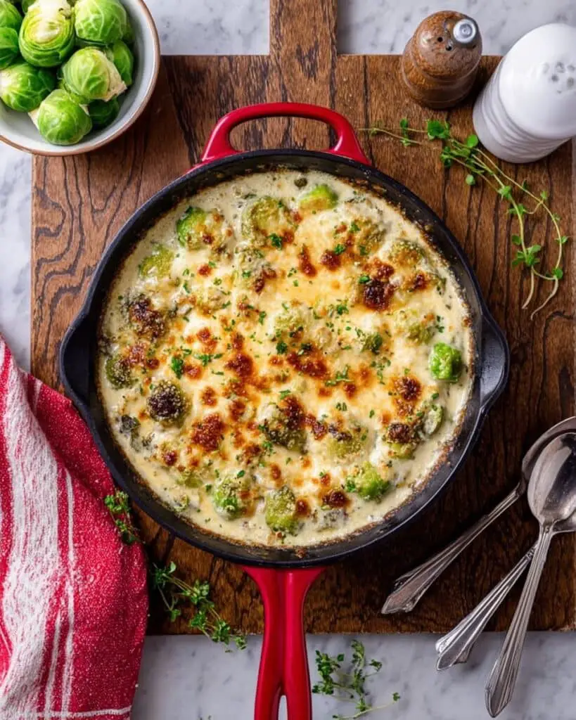 Cheesy Brussels Sprouts Casserole Recipe