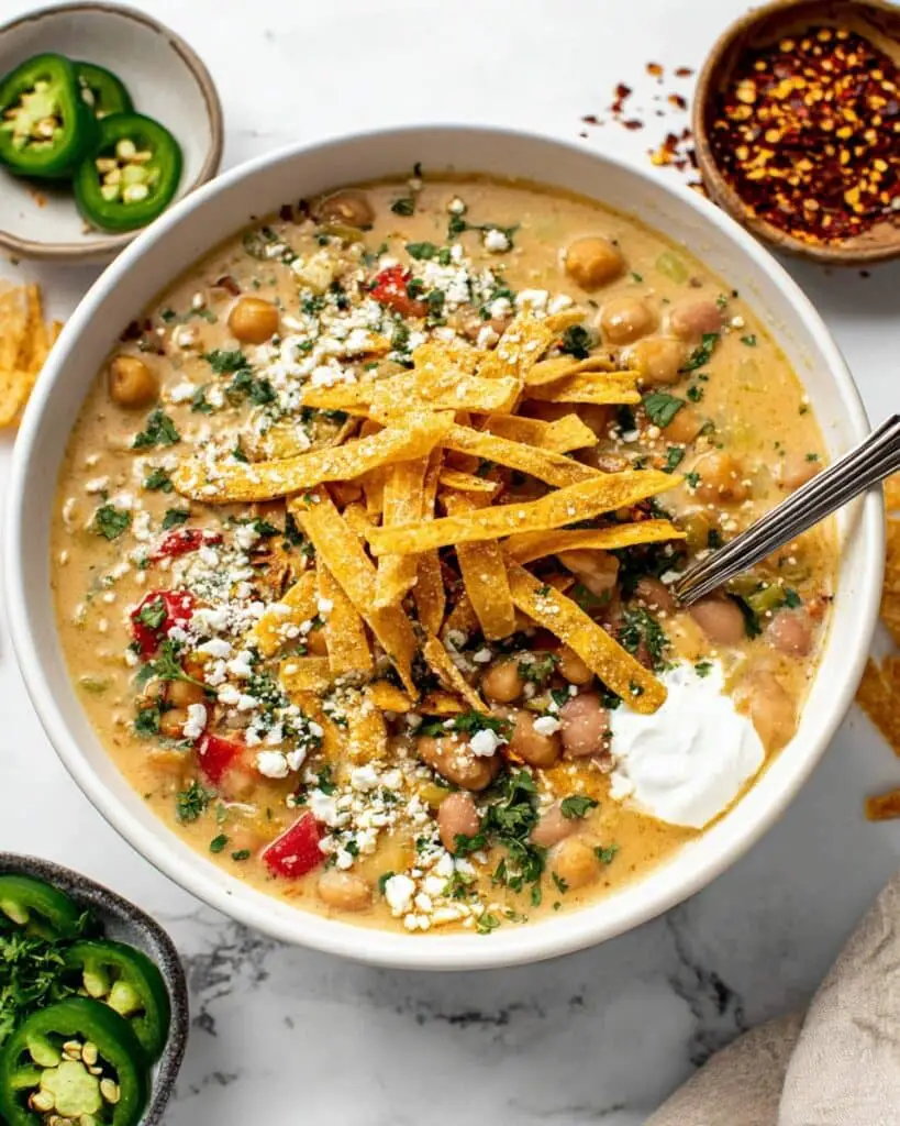 Vegan White Chickpea Chili Recipe