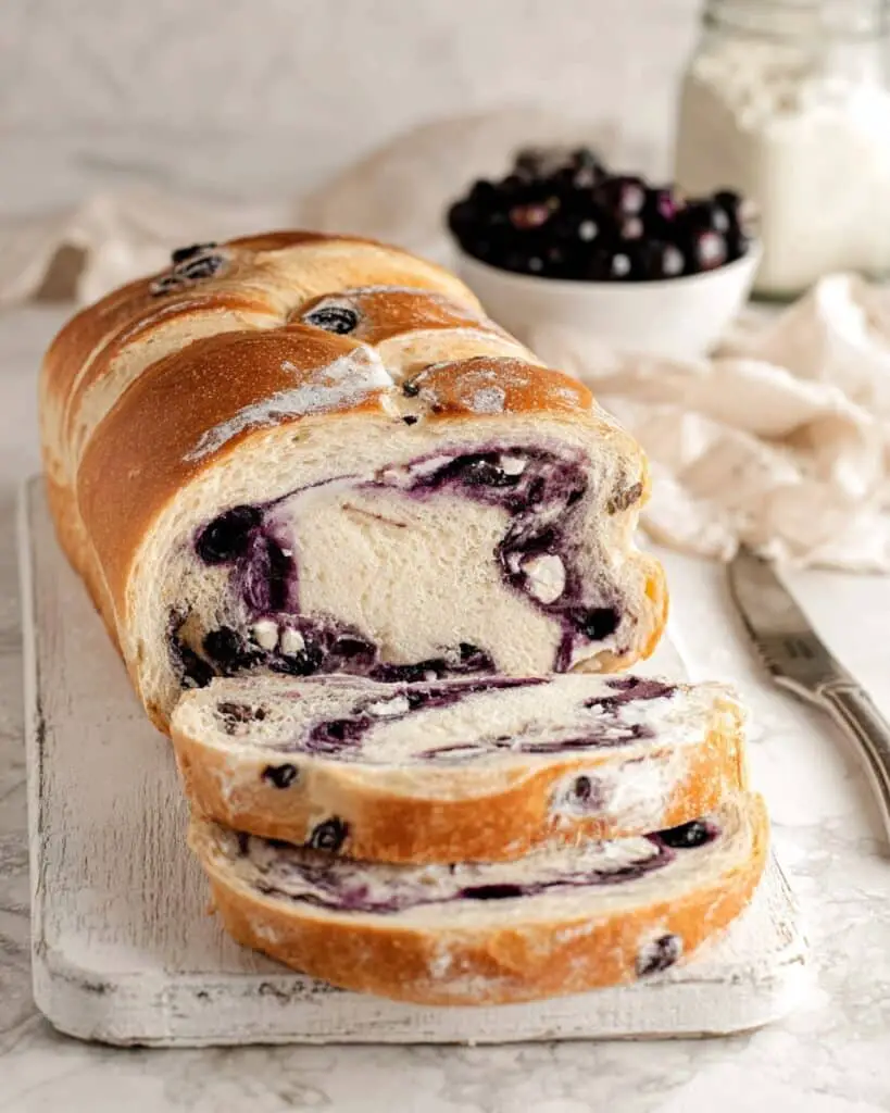 Blueberry Cream Cheese Sourdough Bread Recipe