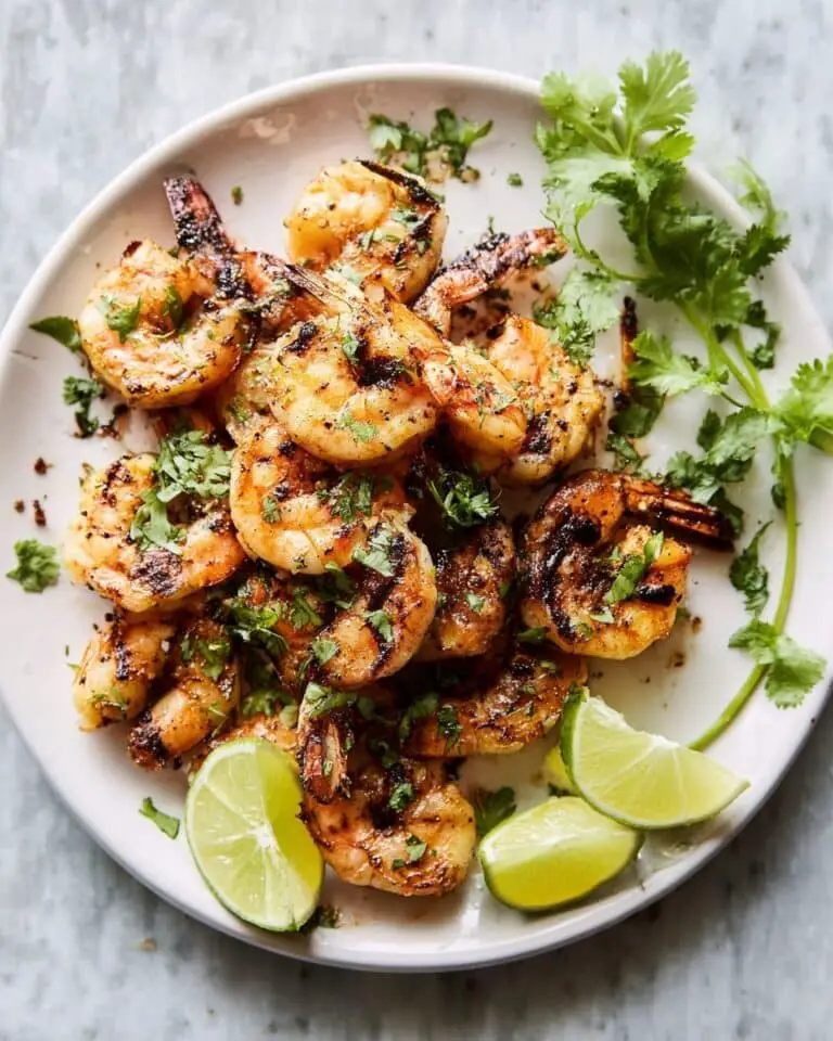 Zesty Grilled Shrimp and Peach Salad with Avocado Vinaigrette Recipe