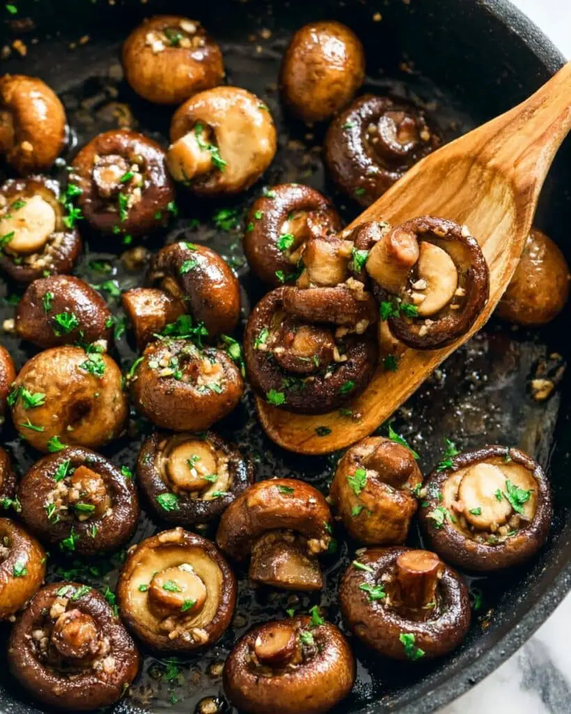 Honey Balsamic Garlic Mushrooms Recipe