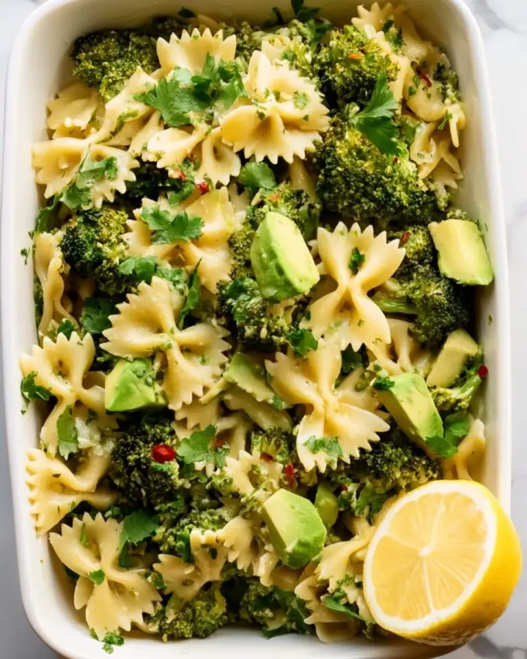 Roasted Broccoli Avocado Pasta Recipe
