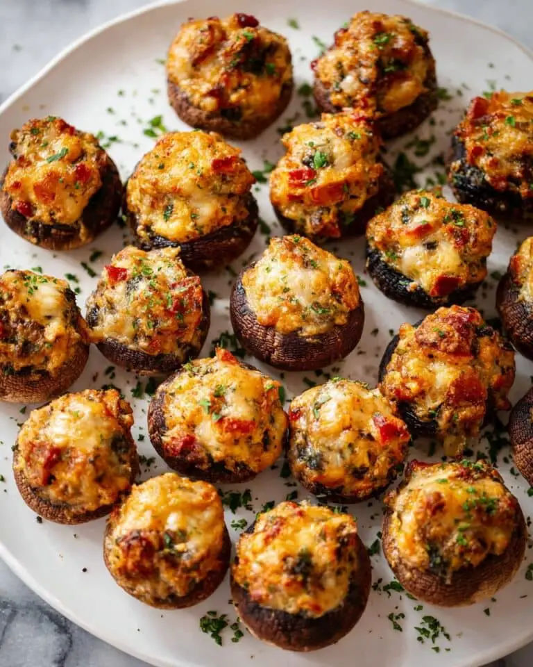 Stuffed Mushrooms with Ricotta, Spinach, and Parmesan Recipe