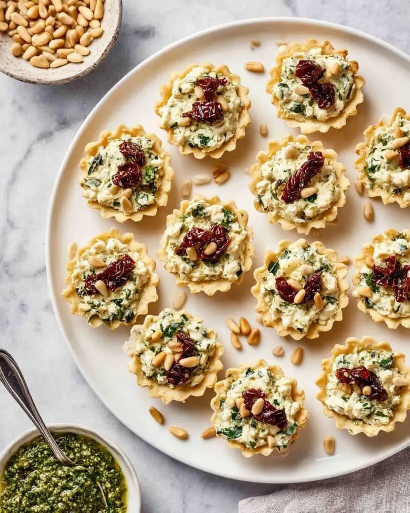 Sun Dried Tomato Pesto Goat Cheese Bites Recipe