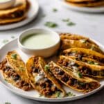 Crispy Baked Ground Turkey Tacos with Avocado Sauce Recipe