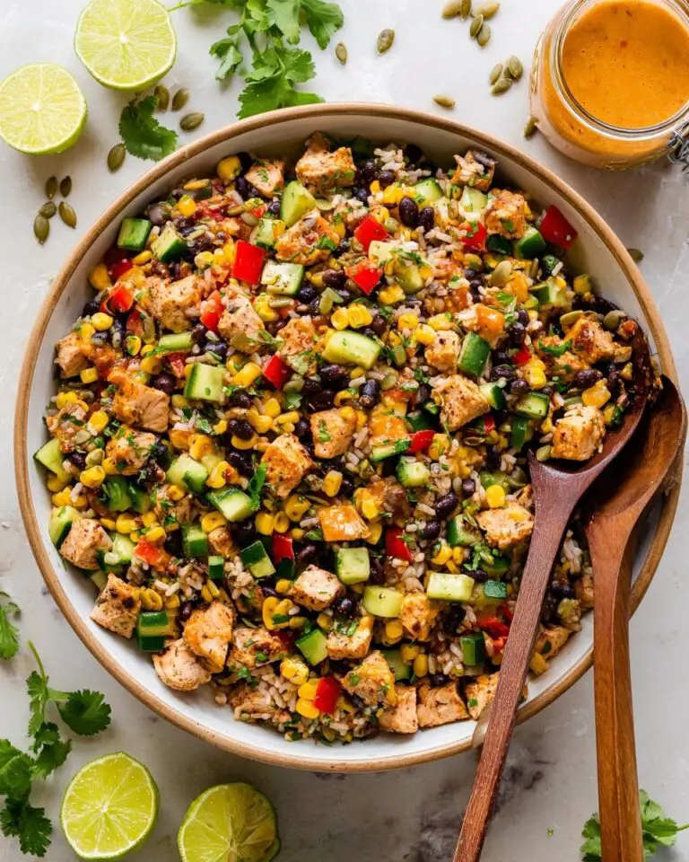 Southwest Crispy Rice Salad with Chicken Recipe