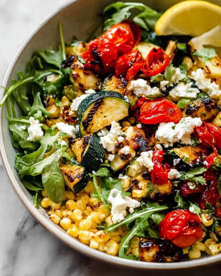 Grilled Zucchini Salad with Cherry Tomatoes, Corn, and Goat Cheese Recipe