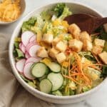 Tossed Salad with Cheddar and Honey Vinaigrette Recipe