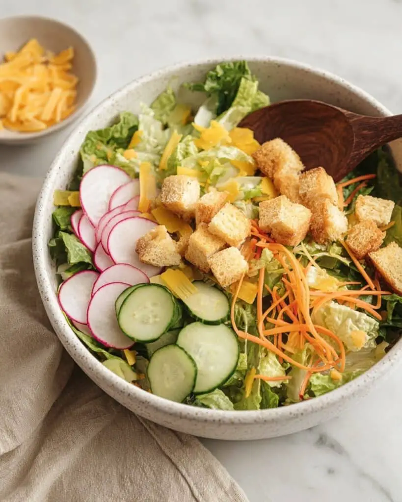 Tossed Salad with Cheddar and Honey Vinaigrette Recipe