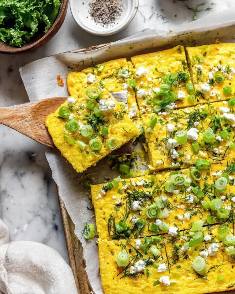 Sheet Pan Eggs with Feta and Fresh Herbs Recipe