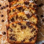 Coconut Banana Bread with Chocolate Chips Recipe