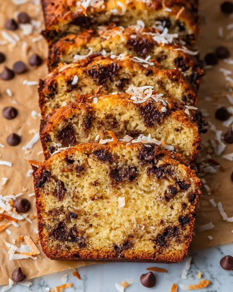 Coconut Banana Bread with Chocolate Chips Recipe