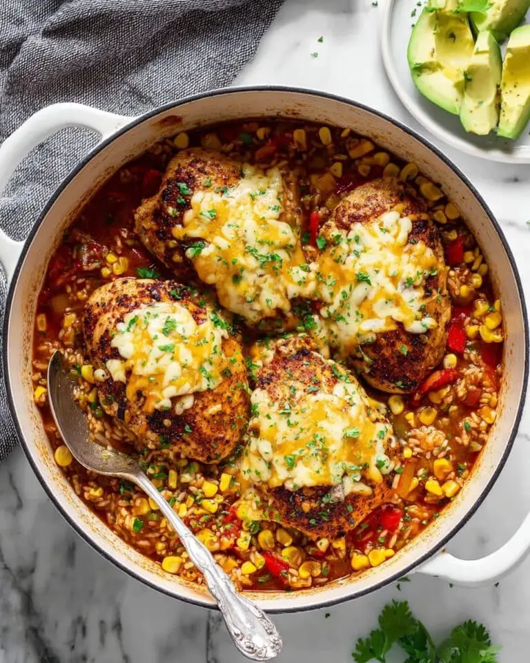 One Pan Salsa Chicken and Rice Recipe