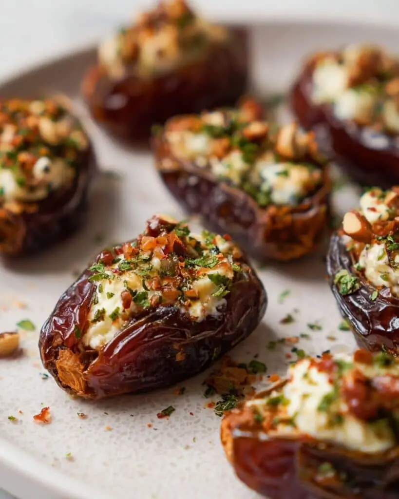 Air Fryer Brie Stuffed Dates Recipe