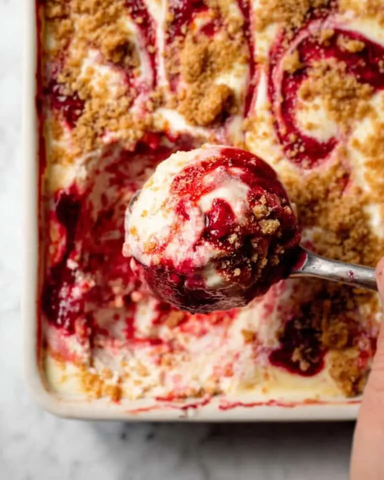 No-Churn Strawberry Cheesecake Ice Cream Recipe