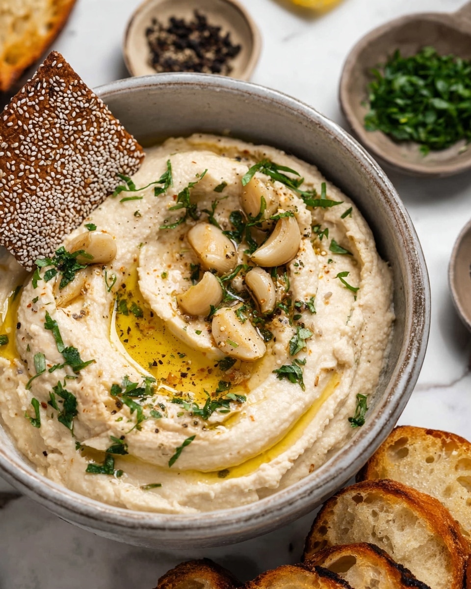 Garlic Rosemary Infused White Bean Dip Recipe
