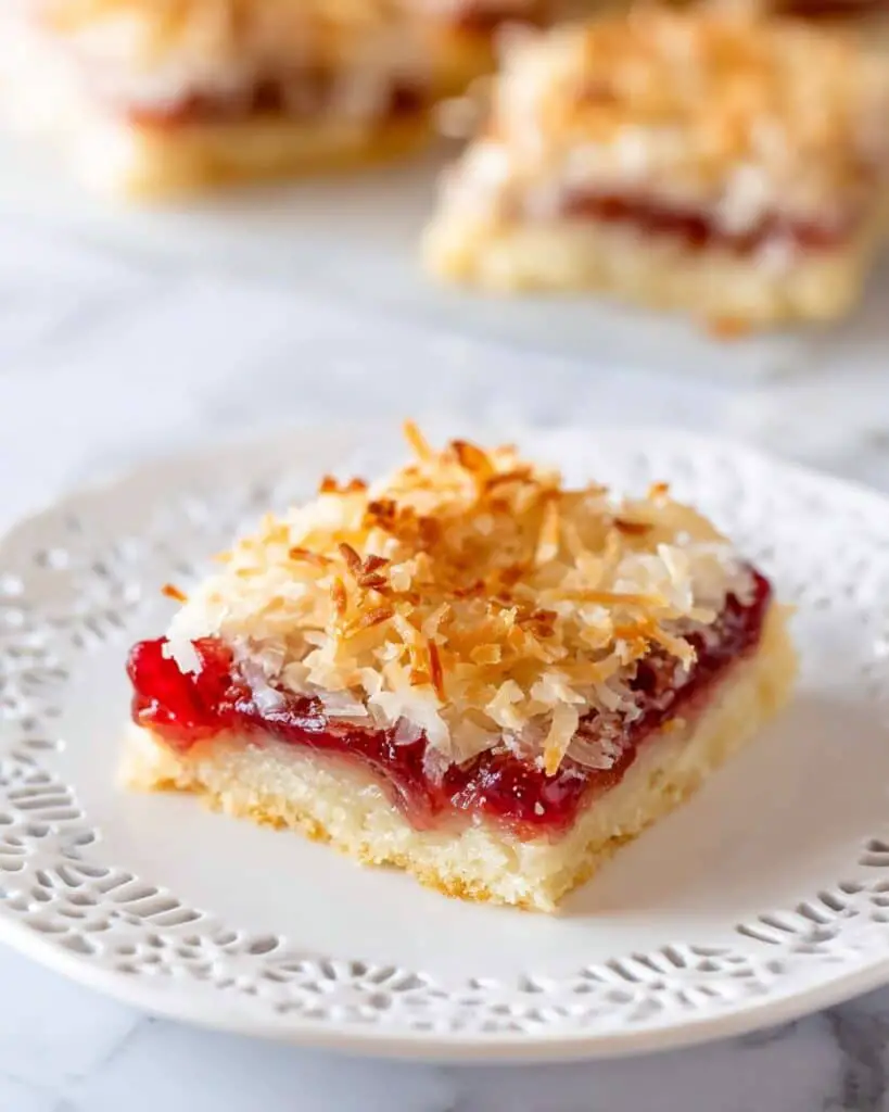 Raspberry Coconut Bars Recipe