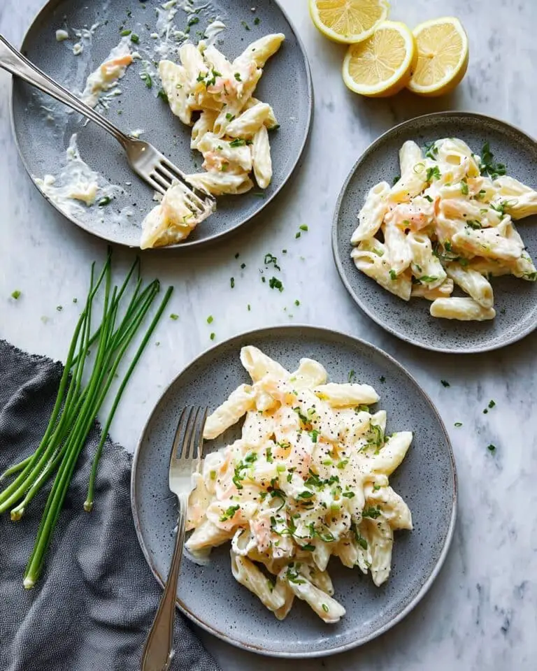 Pasta with Smoked Salmon in a Creamy Lemon Capers Sauce Recipe