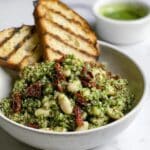 Spinach Pesto Butter Bean Lentil Quinoa Bowls with Sun-Dried Tomatoes Recipe