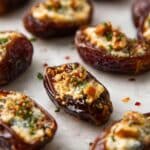 Air Fryer Brie Stuffed Dates with Walnut, Honey, and Herbs Recipe
