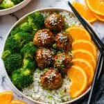 Sticky Honey Orange Chicken Meatballs Recipe
